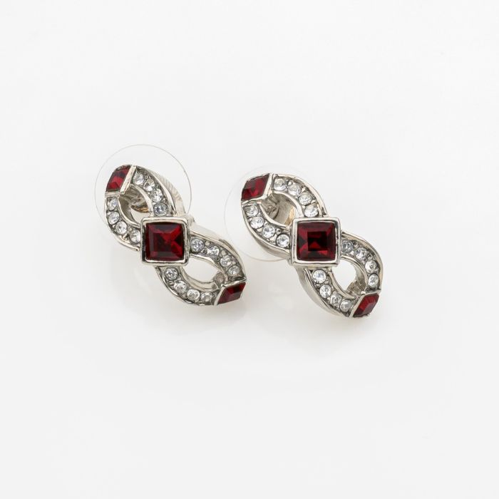 Geometric Infinity Crystal Stud Earrings
