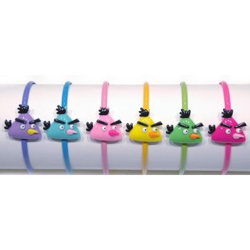 Στέκα παιδική πλαστική με φιγούρα πουλάκι σε 6 χρώματα