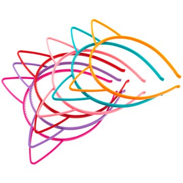 Στέκα πλαστική με αυτιά σε 6 χρώματα