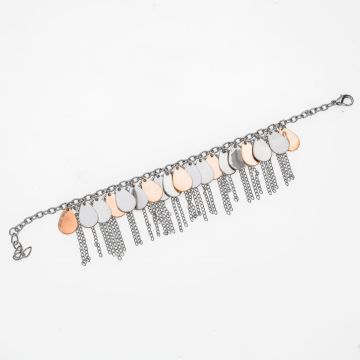 Βραχιόλι Αλυσίδα με Κρεμαστό Μεταλλικό Δάκρυ – Κομψότητα με Μοντέρνα Αίσθηση