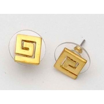 Σκουλαρίκια μεταλλικοί μαίανδροι σε χρυσό και ασημί χρώμα