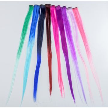 Κτενάκι συνθετική τρίχα δίχρωμη σε 9 χρώματα