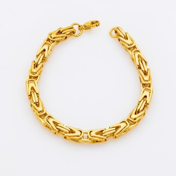 Χρυσό Βραχιόλι με Περίτεχνη Βυζαντινή Πλέξη