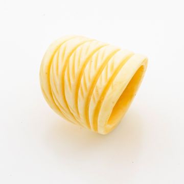 Δαχτυλίδι Ξύλινο φαρδύ με ραβδώσεις