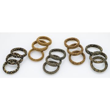 Σετ 10 Λαστιχάκια Μαλλιών με Animal Print