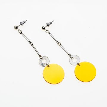 Σκουλαρίκια μεταλλικά μακριά κρεμαστά σε 5 χρώματα