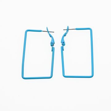 Σκουλαρίκια μεταλλικά ορθογώνια 5εκ σε 6 χρώματα