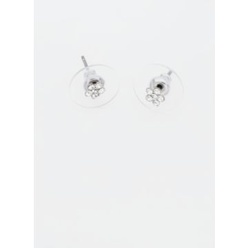 Σκουλαρίκια μεταλλικά σχέδιο μαργαρίτα με στράς