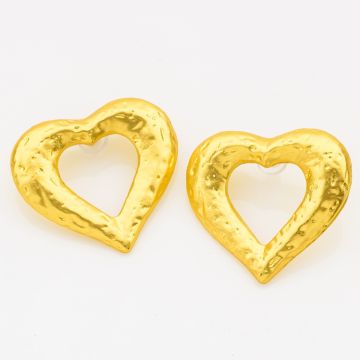 Χρυσά Σκουλαρίκια Καρδιά