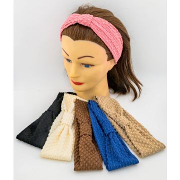 Ελαστική Κορδέλα Μαλλιών με Ανάγλυφη Υφή & Κόμπο