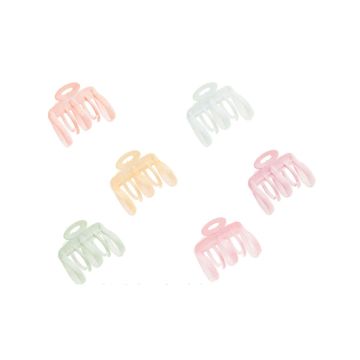 Κλάμερ πλαστικό σε συσκευασία 6 παστέλ χρώματων (6 τεμ)