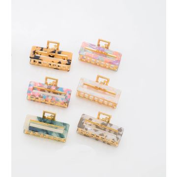 Κομψά ορθογώνια κλάμερ μαλλιών σε διάφορα χρώματα