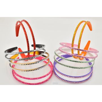 Στέκα πλαστική διπλή διακοσμημένη με στράς σε 8 χρώματα-Κόκκινο