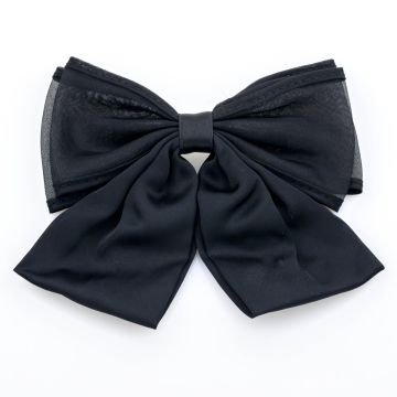 Μπαρέτα με φιόγκο σε μάυρο χρώμα 