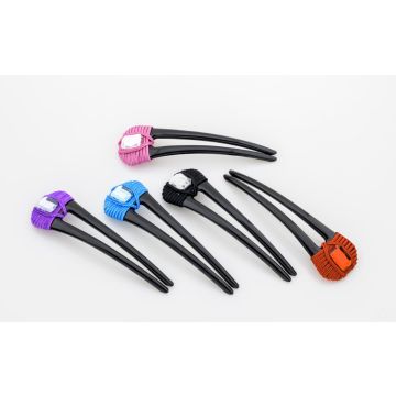 Φουρκέτα πλαστική με πέτρα σε 5 χρώματα