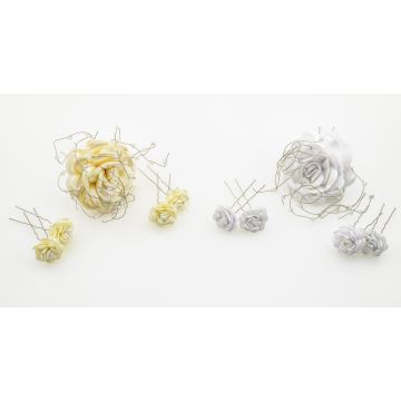 Φουρκέτα με λουλούδι και πέρλες (Σετ)