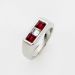 Crimson Contrast Signet Ring – Modern Minimalist