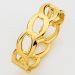 Bold Oval Mesh Bangle – Statement Metallic Λάμψη