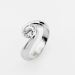 Silver Orbit Solitaire Ring
